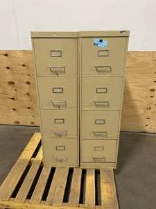 lot 53 image: Lot of 2-  Metal Filing Cabinets