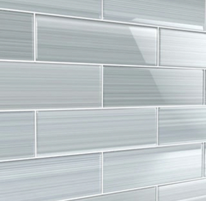 lot 54 image: BODESI-  Box of Heron Gray 4 in. x 12 in. Glass Tile for Kitchen Backsplash and Showers (10 sq. ft.per Box)