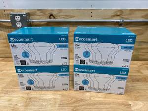 lot 65 image: ECOSMART Lot of 4 Boxes of-  65-Watt Equivalent BR30 Dimmable LED Light Bulb, Daylight (6 bulbs per box)