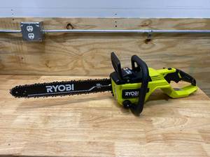 lot 72 image: RYOBI 18 in. HP 40V Brushless Lithium-Ion Electric Cordless Battery Chainsaw - Carrying Case Included