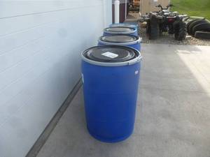 lot 45 image: Blue Barrels x 4
