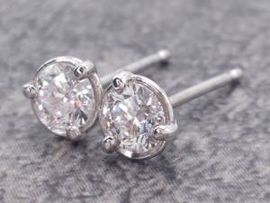 lot 23 image: .50 Bezel Set Martini Style Diamond Studs in 14k Gold Retail Estimate $1,950