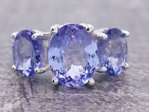 lot 35 image: Brand New 3.7 Carat Natural Tanzanite Ring in 14k Gold $2,100 Retail