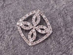 lot 79 image: Clover Motif 14 Carat Diamond Pendant in 14k Gold $675 Retail