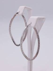 lot 101 image: Greek Key Pattern Twist Hoop Earrings
