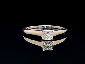 lot 78 image: 14 Carat Princess Cut Solitaire Diamond Ring in 14k Gold $1,450 Retail