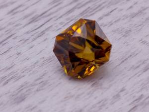lot 20C image: Natural 13.03ct Singida Tanzania Zircon Designer Cut by Arya Akhavan $3,500 Retail
