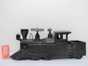 lot 10 image: LARGE Vintage Marx Ride-On Pioneer Train Toy