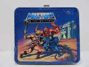 lot 18 image: Vintage Mattel He-Man Masters of The Universe Embossed Metal Lunchbox