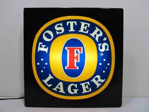lot 43 image: Lighted FOSTERS Lager Beer Sign