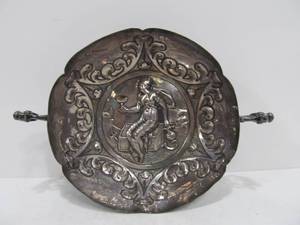 lot 62 image: Ornate Antique Small Handled Silver Plated Bowl