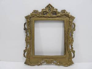 lot 65 image: Ornate Antique Gilt Metal Picture or Art Frame