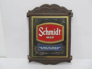 lot 86 image: Vintage SCHMIDT Embossed Beer Sign