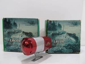 lot 50 image: 2 Vintage ERCOA Electric Fishing Reels