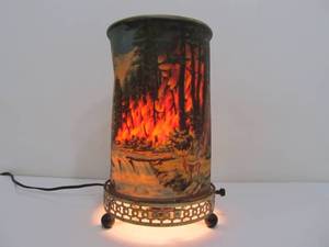 lot 106 image: Vintage 1950s ECONOLITE Motion Lamp - Forest Fire - AS IS 