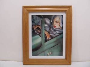 lot 117 image: Tamara de Lempicka Self Portrait in Green Bugatti Print