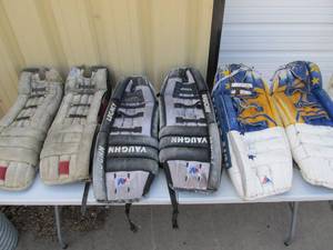 lot 345 image: 3 Sets of Hockey Goalie Leg Pads