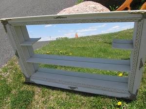 lot 329 image: Large Vintage Mid Century TURNER Mirrored Shadowbox Wall Shelf