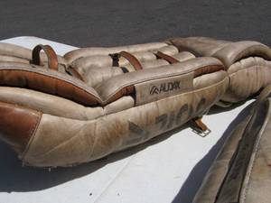 lot 343 image: Pair of Vintage JOFA Leather Hockey Goalie Pads
