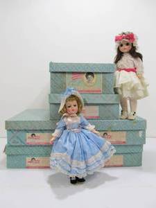 lot 129 image: Excellent Group of Vintage Madame Alexander Dolls wOriginal Boxes - Little Women