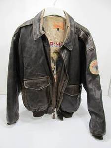 lot 150 image: Vintage AVIREX Leather Air-Mail Bomber Jacket - Size M