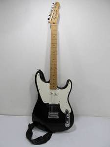lot 298 image: Fender Squier Electric Guitar - White on Black