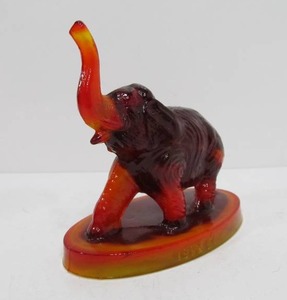lot 304 image: Vintage Mosser Art Glass Flambe Red Elephant