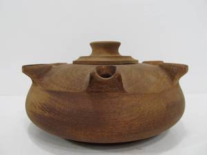 lot 267 image: Mid Century Italian Wood Grolla Coffee Friendship Cup