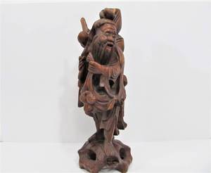 lot 269 image: Old Vintage Chinese Carved Wood Figure