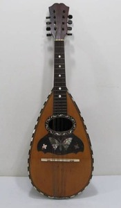 lot 283 image: Nice Antique Bowl-Back Inlaid Rosewood Mandolin