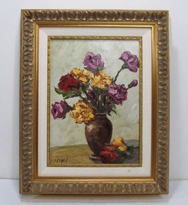 lot 292 image: Nice Framed Signed Oil on Canvas Floral Still Life Painting