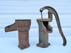 lot 254 image: 2 Vintage Cast Iron Water Pumps