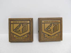 lot 213 image: Pair of Small Vintage House of Heileman Beer Signs