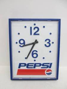 lot 214 image: Working Vintage PEPSI Advertising Clock
