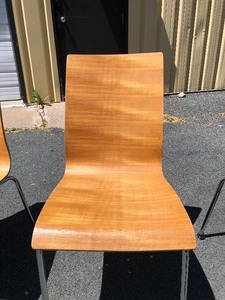 lot 363 image: Set of 3 Vintage Mid Century Molded Plywood Side Chairs