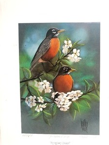 lot 231 image: Lot of 3 Signed Numbered Former MN State Senator BEV SCALZE Bird Prints