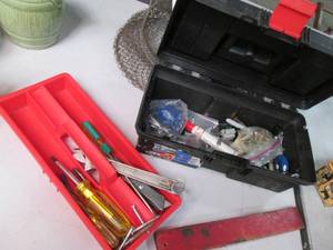 lot 456 image: Plastic Toolbox filled with misc ha...