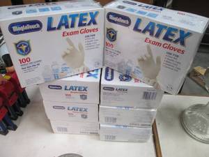 lot 481 image: 8 boxes of Latex Exam Gloves, One s...