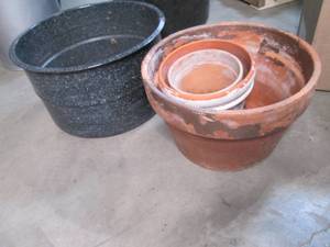 lot 499 image: Lot of Terra Cotta Planters and a M...