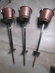 lot 512 image: Lot of 3 Round Heavy Duty Stake in ...