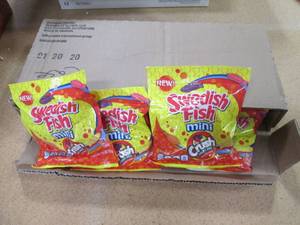 lot 521 image: Case of Swedish Fish Mini Crush Past Date