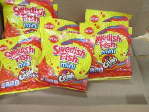 lot 523 image: Case of Swedish Fish Mini Crush Past Date