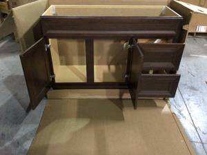Home Decorators Sedgewood 48-12 in. Configurable Bath Vanity in Dark Cognac  see pictures