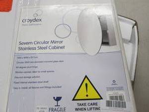 lot 1 image: croydex severn circular mirror stai...