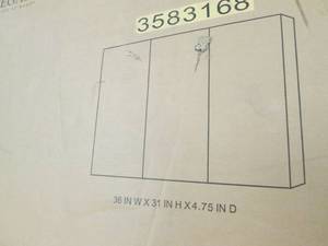 lot 6 image: pegasus 3 door mirror 36 w x 31 h x...