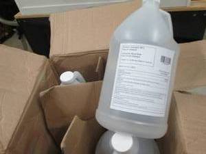 lot 43 image: case of 41 gallon jugs of alcohol ...