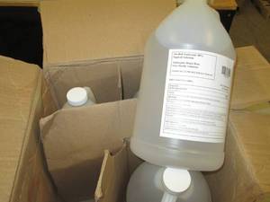 lot 46 image: case of 41 gallon jugs of alcohol ...