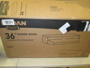 lot 102 image: broan 36 inch range hood white ...