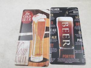 lot 167 image: 26x12 metal beer signs ...