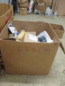 lot 180 image: box of masks, neck pillows and othe...